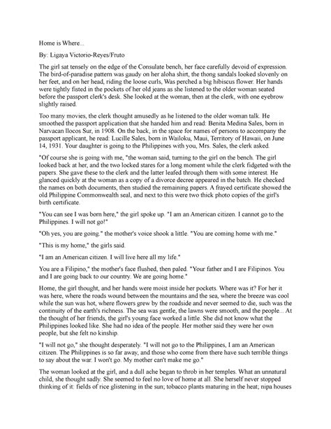 home is where by ligaya victorio fruto|HOME IS Where .
